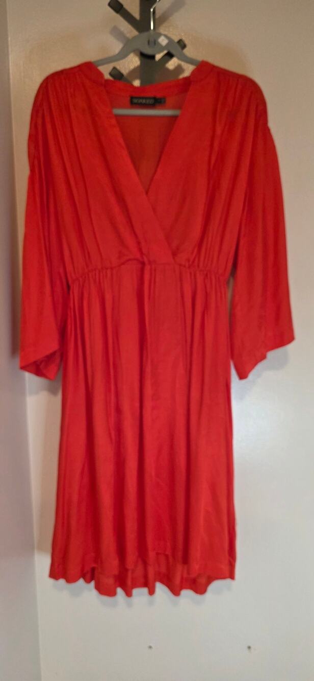 Soaked in Luxury Red Wrap Dress Size M NWT